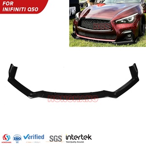 Lèvre de pare-chocs avant sport en ABS pour Infiniti Q50 Sport 2018-2022, séparateur de becquet style V - Product Image 1