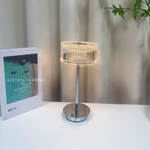 Cross-border minimalist decorative metal rechargeable <b>table</b> lamp, acrylic high-end living room bedroom <b>bedside</b> night light - Product Image 3