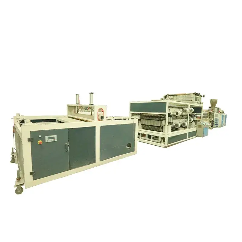 Ligne de production de carreaux en résine 80/156 Machine d'extrusion de carreaux de vinyle ASA/Pvc/Spc