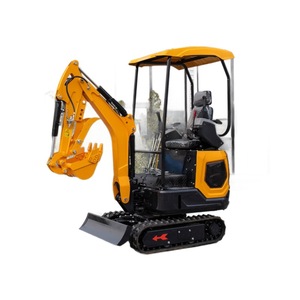 Miniexcavadora hidráulica amarilla pequeña para uso en ingeniería agrícola - Product Image 5