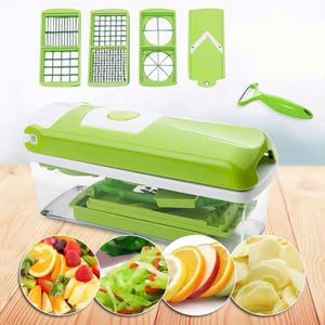 Nouvel ensemble de 12 pièces de coupe-légumes manuel multifonctionnel, gadget de cuisine, râpe à pommes de terre et trancheuse domestique - Product Image 1