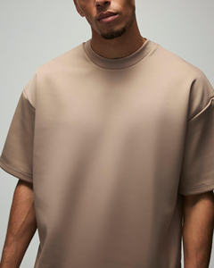 Nouveaux T-shirts pour hommes personnalisés en coton 100% surdimensionnés vintage, respirants et de haute qualité - Product Image 3