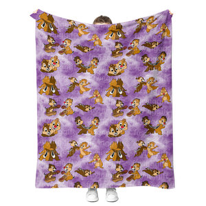 Dễ Thương Phim Hoạt Hình Sóc Mô Hình Chăn Tùy Chỉnh Thăng Hoa Thiết Kế In Ấn Mềm Sang Trọng Ném Chăn - Product Image 2