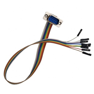 Personalizado 9P 9P Dupont <span class=keywords><strong>2</strong></span>,54mm a DB9 9pin LCD mujer luces Led plana Arco Iris cinta de Cable - Product Image 6