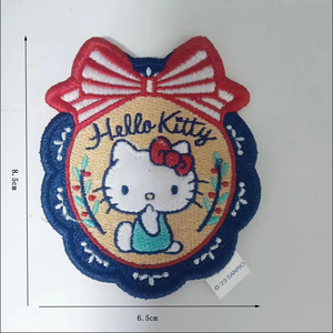 Cute Cartoon Character <strong>Hello</strong> <strong>Kitty</strong> Cat Embroidery Iron on Patches for Promotional Gift <strong>Clothing</strong> Brands - Product Image 3