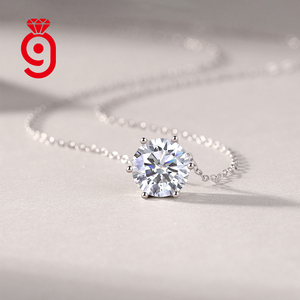 Collar con Colgante de Moissanita Minimalista de 1.0ct, Color D, Forma de Burbuja, Plata 925, Joyería Moderna con Certificado GRA para Mujer, Regalo - Product Image 5