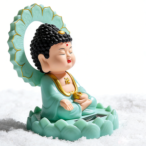 <span class=keywords><strong>Figurine</strong></span> de Bouddha à tête oscillante à énergie <span class=keywords><strong>solaire</strong></span>, Statue de Bouddha mignonne en résine, Ornement spirituel pour tableau de bord de <span class=keywords><strong>voiture</strong></span> et décoration intérieure - Product Image 4
