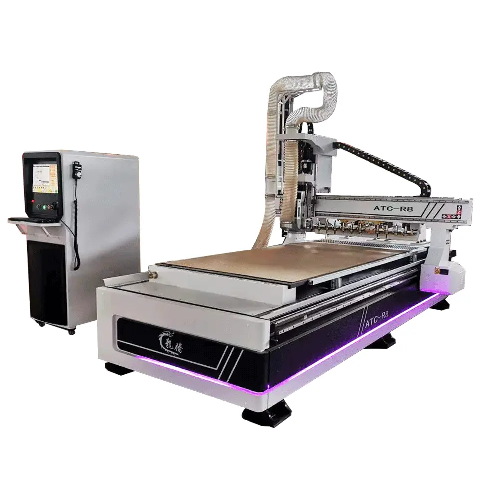 4x8 ft 3 Axis Wood CNC Router With ATC 1325 Automatic Tool Changer 3D CNC Router Engraver Machine for wood furniture