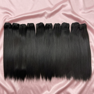 Extensiones de Cabello Humano Natural Negro Liso de Primera Calidad, Textura Luminosa, Sin Enredos, Sin Caída, Listas para Enviar, 100% Cabello Humano - Product Image 1