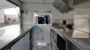 Nhà máy mới chất lượng cao công nghiệp thương mại Tùy Chỉnh vuông duy nhất trục 250cm nhà bếp thực phẩm Xe tải di động thực phẩm Trailer - Product Image 6