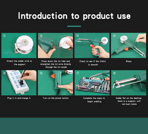 Nuevo calibre de pistola de soldadura de calor externo, pinzas de punta de aguja de 110V, pinzas de punta de Bahía, 50g, alambre de estaño, medio aluminio, 5 puntas de soldadura - Product Image 6
