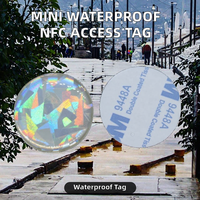 Mini-étiquette de contrôle d'accès certifiée ISO, étanche, avec technologie NFC, puces NTAG215/216/213, encapsulée dans de l'époxy de 25 mm, 13,56 MHz