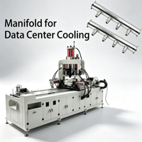 Máquina de conformado de collares y acabado de extremos para tuberías de acero inoxidable para sistemas de refrigeración de centros de datos