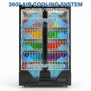 Réfrigérateur commercial Visicooler à trois portes, réfrigérateur vertical pour boissons, réfrigérateur de grande capacité - Product Image 5