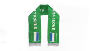 Bufandas de Borla con Bandera Nacional para Fanáticos del Fútbol, Productos Personalizados al por Mayor, Bufanda con Bandera de Sierra Leona - Product Image 2