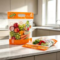 YSH Custom Transparante Plastic Zipzakken met Draaggreep Glansrijke Ventilatieopening Fruitverpakkingszak voor het bewaren van voedsel vers