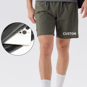 Pantalones Cortos Deportivos para Hombre de 5 Pulgadas, para Correr, Gimnasio, Entrenamiento, 95% Poliéster, 5% Elastano - Product Image 1