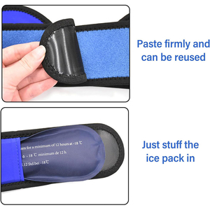 Compresa Facial de Neopreno para Dolor de Mandíbula, Terapia Postoperatoria Dental, Máscara Ajustable de Compresión Fría/Caliente, Azul - Product Image 3