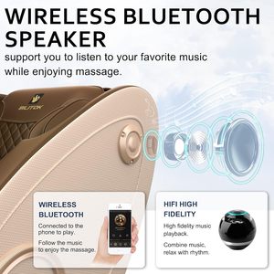 Golden <b>Zero</b> <b>Gravity</b> <b>Chair</b> for Home & Office With Airbags Heating Speaker Touch Screen <b>Zero</b> <b>Gravity</b> <b>Chair</b> / - Product Image 5