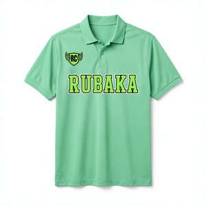 Polo Personalizado Verde Menta, Mezcla de Algodón, Logotipo Bordado, Uniforme de Golf, Transpirable, Absorbe la Humedad, Ropa de Equipo OEM - Product Image 1