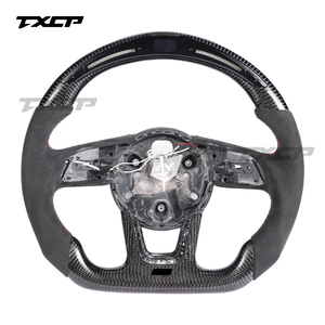 Volante de Fibra de Carbono con LED para <span class=keywords><strong>Audi</strong></span> S4 A5 A4 S3 S5 <span class=keywords><strong>S6</strong></span> S7 RS3 RS4 RS5 RS6 RS7 Q3 Q5 Q7 Q8 A3 A6 A7 A8 B9 B8.5 R8 TT C8 - Product Image 1