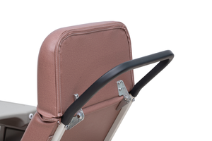 Silla reclinable manual médica de acero inoxidable, silla reclinable de cuero ajustable de tres posiciones para ancianos con mesa - Product Image 6