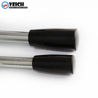 VEICHU VCN942 Steel Machine Tool Handle with Fixed Long Grip Bakelite Knob Double-Ended Screw Fastener Black/Silver Made China