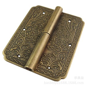 Bisagra de Cobre Puro Chengyu 8x5.8cm, Color Bronce Antiguo, Herraje para Gabinete Estilo Chino - Product Image 4