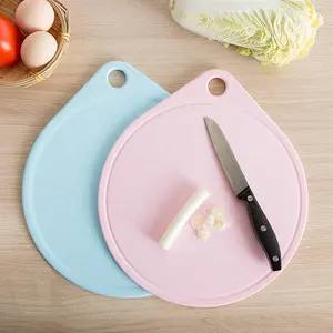 New Style Environment-friendly Colorful Round Chopping Board Thin Plastic Vegetable Fruit Cutting Board For Kitchen