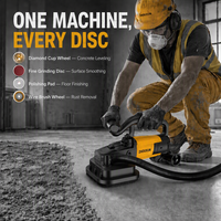 Machine de meulage grossier industrielle 2000W pour la préparation des surfaces en béton des sols et des murs