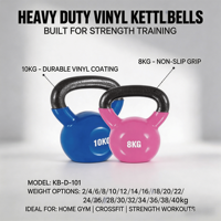 VIGFIT Haltère en fonte recouvert de vinyle coloré réglable, antidérapant, pour l'entraînement de force
