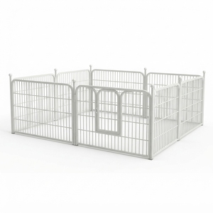 Recinto Modulare in Metallo <span class=keywords><strong>per</strong></span> Cuccioli, Box Portatile <span class=keywords><strong>per</strong></span> <span class=keywords><strong>Cani</strong></span> con Porta Sicura, Recinzione di Sicurezza <span class=keywords><strong>per</strong></span> Animali Domestici <span class=keywords><strong>da</strong></span> Interno - Product Image 4