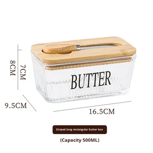 Pot à <span class=keywords><strong>beurre</strong></span> avec couvercle pour comptoir, boîte à <span class=keywords><strong>beurre</strong></span> en verre avec couteau et joint en silicone, boîte à <span class=keywords><strong>beurre</strong></span> pour la décoration de la cuisine - Product Image 1