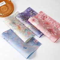 Papier d'art enduit écologique pour emballage de bouquets de fleurs, imperméable, semi-transparent, couleur unie, matériaux floraux recyclables