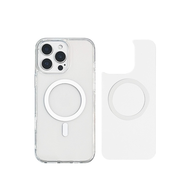 5m Clear Magnetic One in Two Hard PC Ad Soft TPU Phone Cases Replaceable Back Panel for iphone 16 15 14 13 Pro Max
