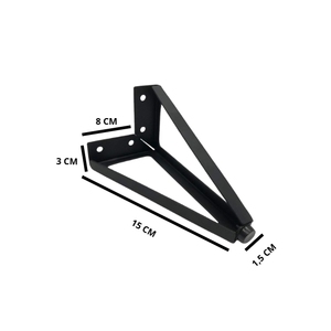 Gambe per mobili in metallo nero, piedi triangolari da 15,5 cm, set di 4 supporti per tavolo e divano resistenti - Product Image 6