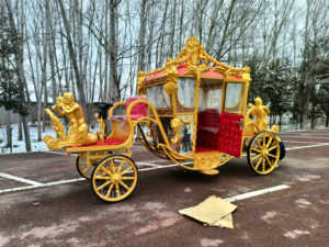 Calèche royale autrichienne noire de haute qualité, transport électrique pour mariage, pour le prince William - Product Image 5