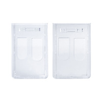 Porte-cartes d'identité horizontal en plastique ABS dépoli OEM ODM avec fente pour le pouce, distributeur de badges rigides