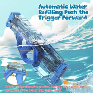 Mới Đến Trong Suốt Tự Động Điện Súng Nước Trẻ Em Người Lớn 33ft Phạm Vi Chụp Vui Vẻ Ngoài Trời Mùa Hè Đồ Chơi Unisex Trò Chơi Thể Thao - Product Image 2