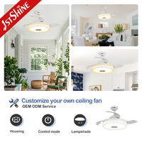 Ventilateur de plafond intelligent 1stshine avec télécommande, design moderne, efficace, de qualité supérieure, avec pales rétractables et éclairage LED