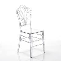 Stapelbare Möbel Fabrik Großhandel Transparenter Kristall Neues Design Transparenter Acryl-Stuhl