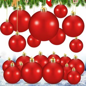 Bolas de Navidad de Plástico Irrompibles Hechas a Mano de 3/4/6/8/10/15/20/25/30/40/50 cm - Verde/Plateado/Rojo/Azul/Dorado Colores Personalizados - Product Image 1