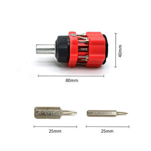 12-in-1 Combination Screwdriver <b>Set</b> Portable Mini Pocket Repair Manual Screw <b>Driver</b> Crv Bit Magnetic MYJ-11532 12 in 1 Mini Scre - Product Image 2