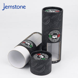 Emballage en tube de papier kraft avec fenêtre, personnalisé, recyclable, de qualité alimentaire, pour grains de café, chocolat, cylindre en carton - Product Image 5