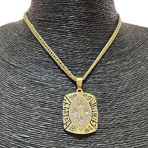 NFL <span class=keywords><strong>San</strong></span> <span class=keywords><strong>Francisco</strong></span> 49ers vô địch Vòng cổ mặt dây chuyền 5 Bộ Vòng cổ thời trang đồ trang sức tùy biến bán buôn - Product Image 2