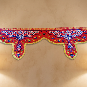 AA135 Zahereen Rollo de Tela Decorativa Egipcia para Ramadán de 30m con Borde Dorado y Flecos, Forma Personalizada para Uso en el Hogar y la Calle - Product Image 3