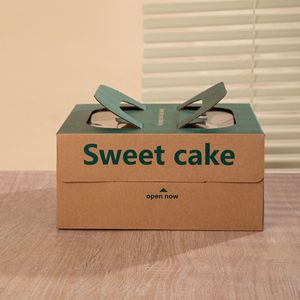 Cajas Portátiles Pentagonales para Pasteles de 6 y 8 Pulgadas, de Papel Kraft, Alta Resistencia a la Compresión, para Pasteles de Queso - Product Image 4