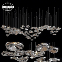Luminaire sur mesure Décoration d'intérieur Bar Villa Salon Salle à manger Escalier Lustre LED en verre