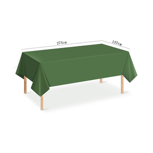 Tovaglia Monouso in Plastica Serie Verde, Rettangolare e Impermeabile per Decorazioni di Compleanni e Matrimoni - Product Image 2