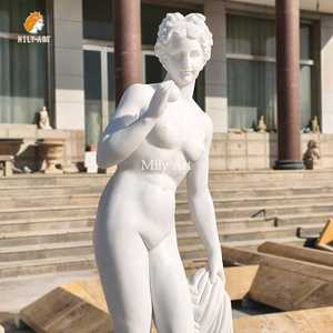 MILY statua <span class=keywords><strong>di</strong></span> <span class=keywords><strong>venere</strong></span> in marmo a grandezza naturale tiene la mela intagliata Design classico per il giardino esterno - Product Image 5